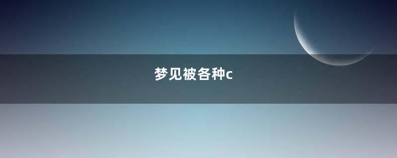 梦见被各种c