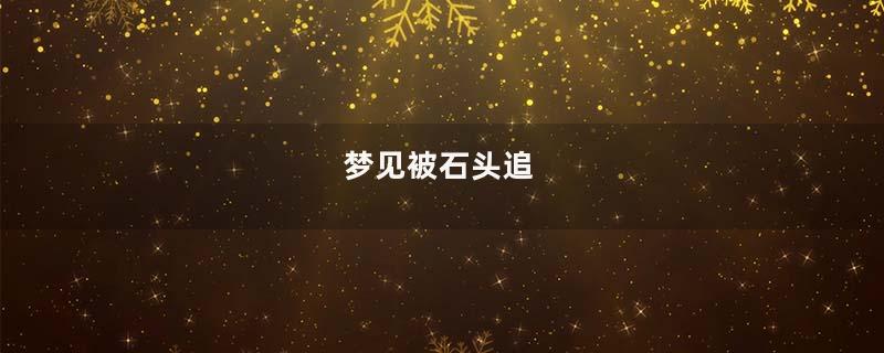 梦见被石头追