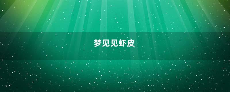 梦见见虾皮
