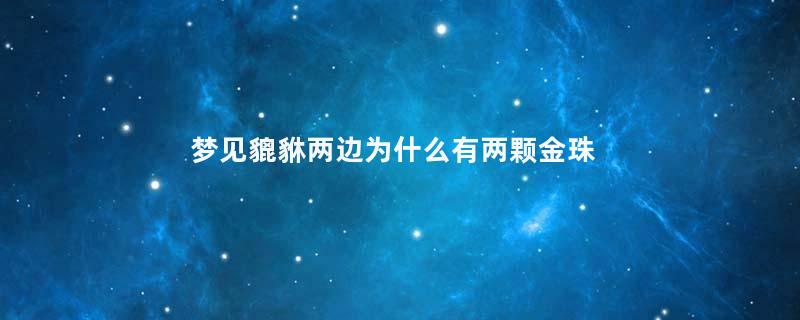 梦见貔貅两边为什么有两颗金珠子