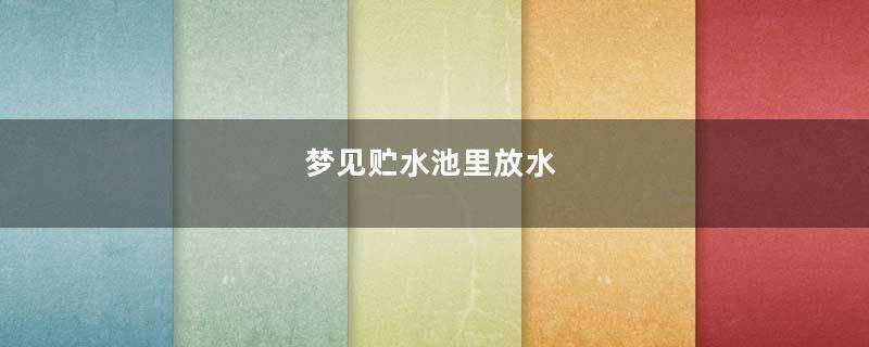 梦见贮水池里放水
