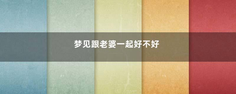 梦见跟老婆一起好不好