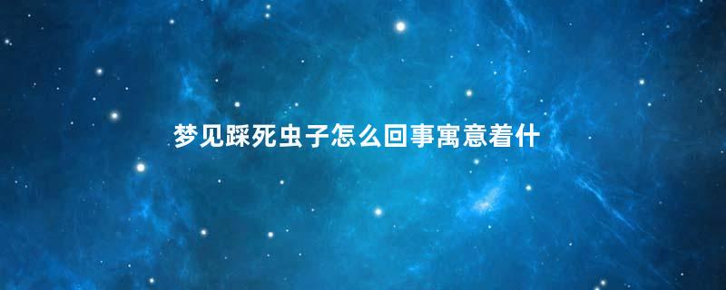梦见踩死虫子怎么回事寓意着什么意思