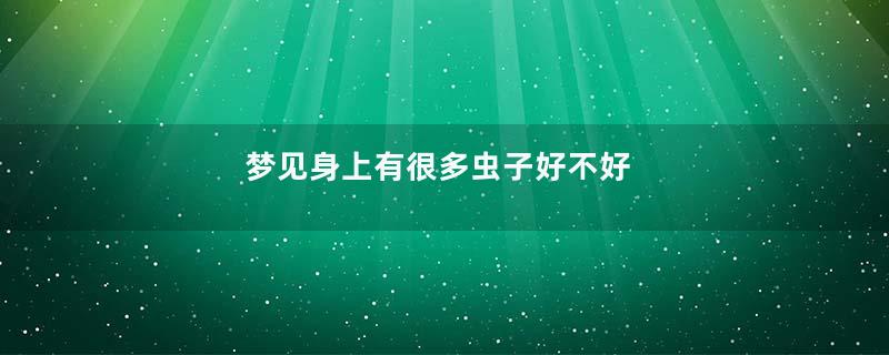 梦见身上有很多虫子好不好