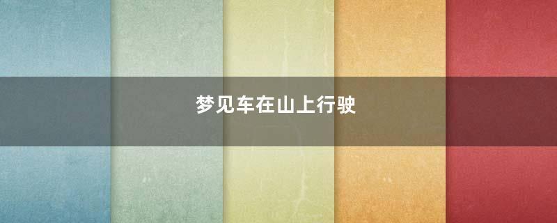 梦见车在山上行驶