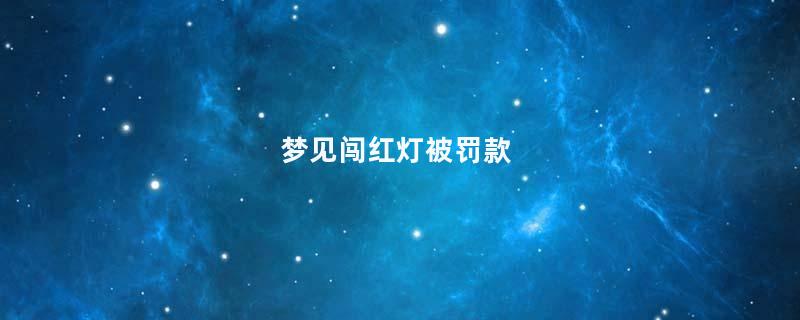 梦见闯红灯被罚款