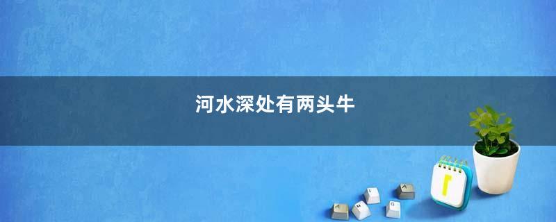 河水深处有两头牛