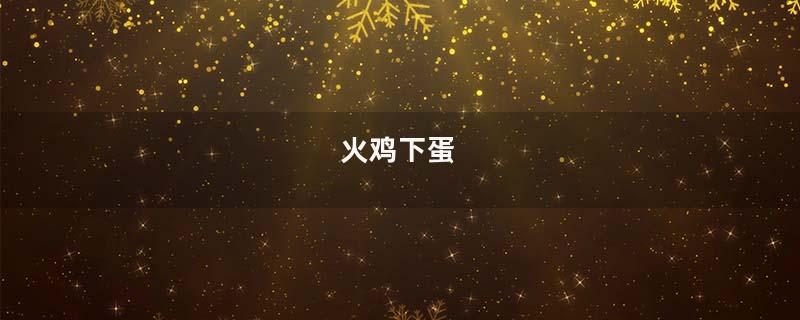 火鸡下蛋