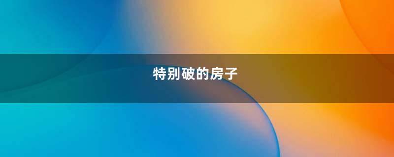 特别破的房子