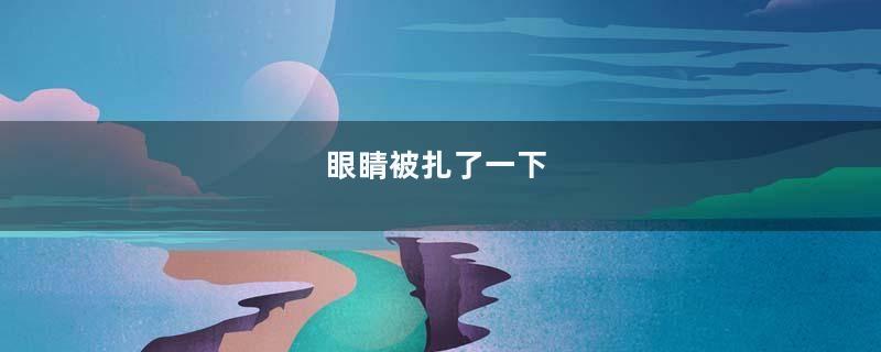 眼睛被扎了一下