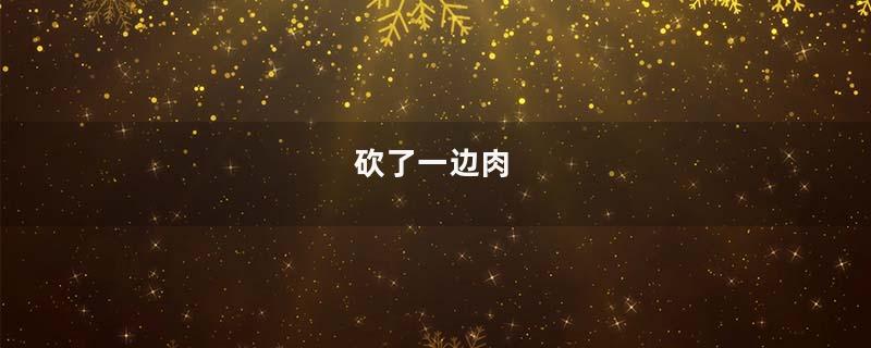 砍了一边肉