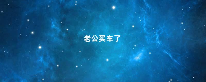 老公买车了