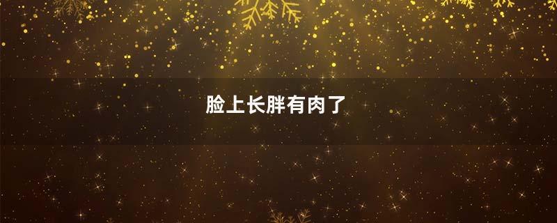 脸上长胖有肉了
