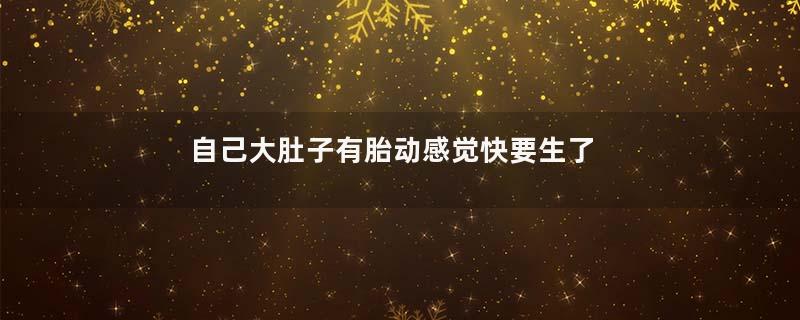 自己大肚子有胎动感觉快要生了