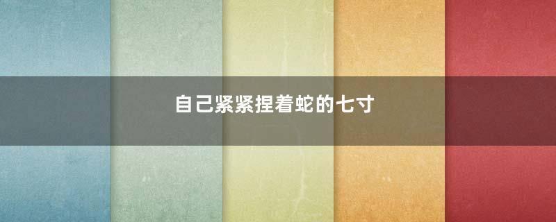 自己紧紧捏着蛇的七寸