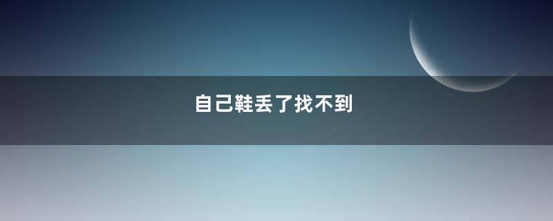 自己鞋丢了找不到