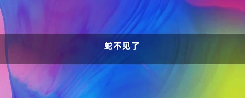 蛇不见了