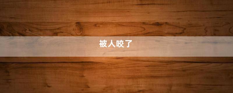 被人咬了