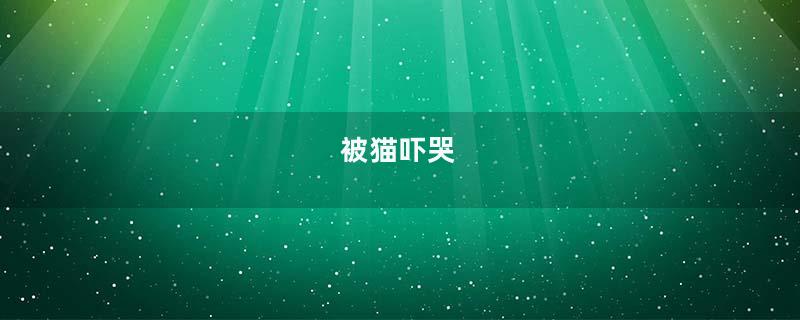 被猫吓哭
