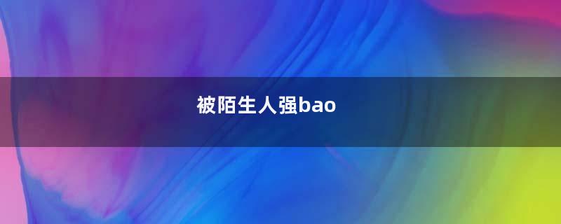 被陌生人强bao