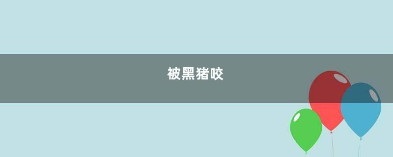 被黑猪咬