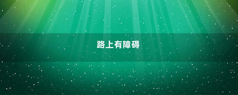 路上有障碍