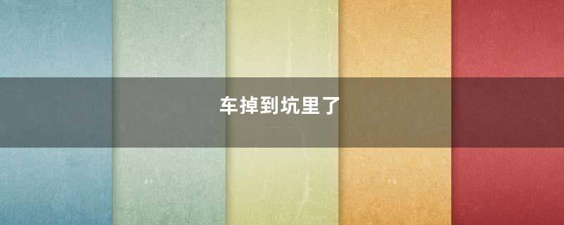 车掉到坑里了