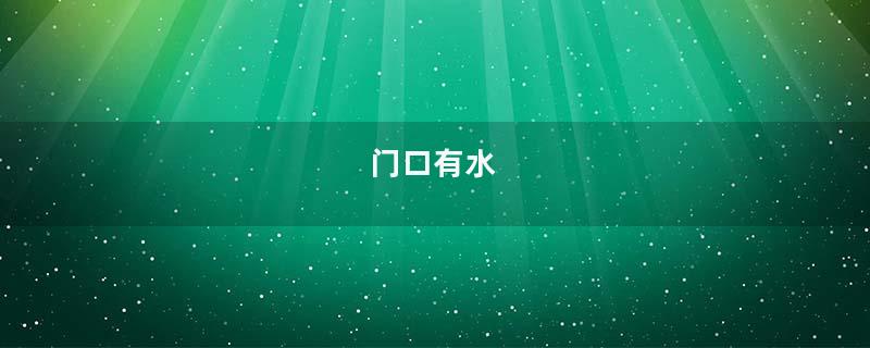 门口有水