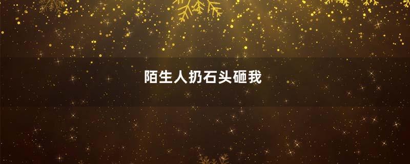 陌生人扔石头砸我