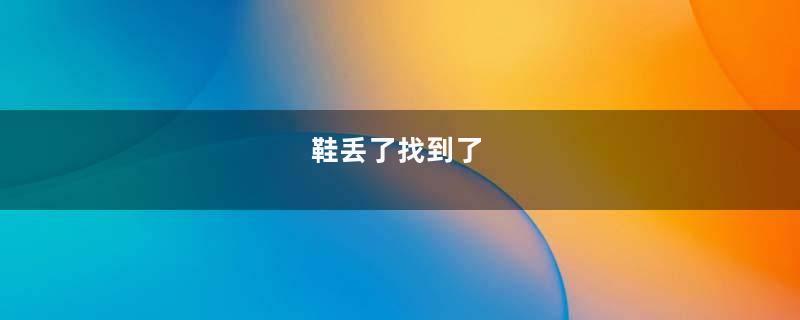 鞋丢了找到了