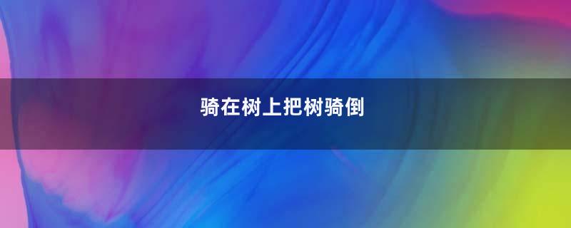 骑在树上把树骑倒