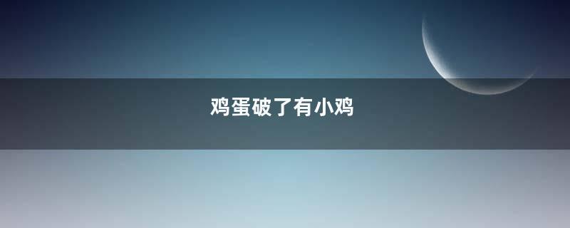 鸡蛋破了有小鸡