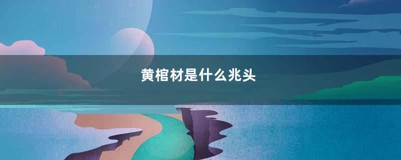 黄棺材是什么兆头