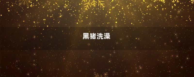 黑猪洗澡